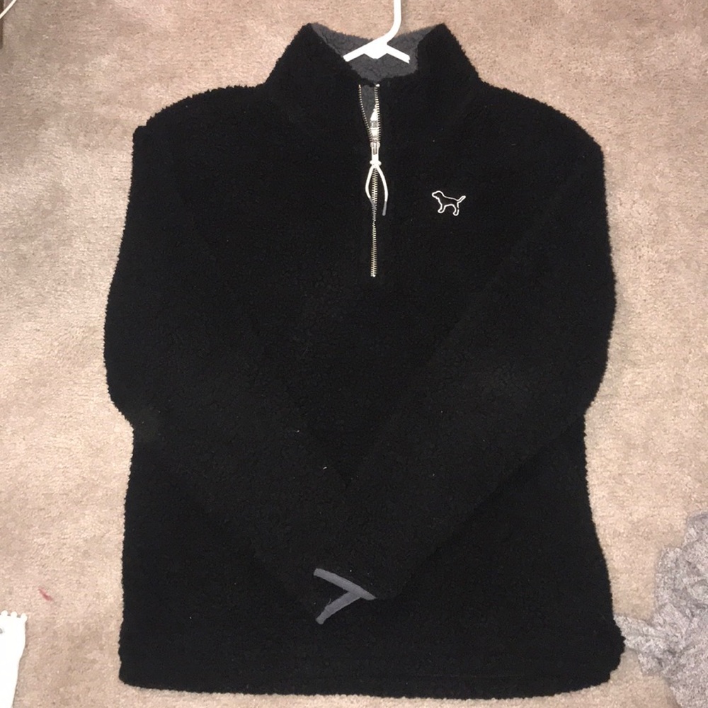 VS pink quarter zip pull over